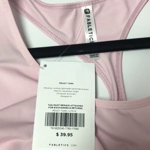 Fabletics Peggy Tank, NWT, light pink. Women’s size L (10/12)